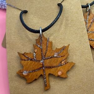 Autumn Glow Maple Leaf Necklace